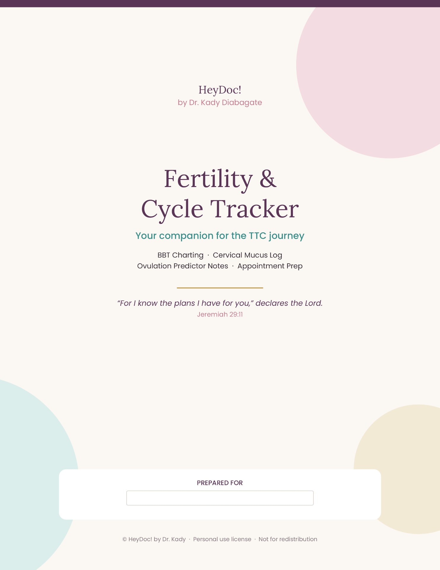 HeyDoc Fertility & Cycle Tracker cover